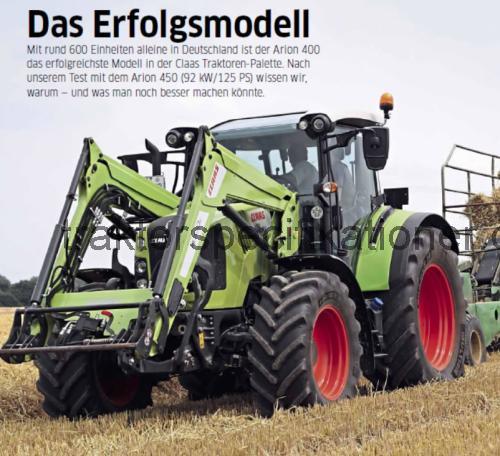 Claas Arion 450 recensioner och tekniska specifikationer