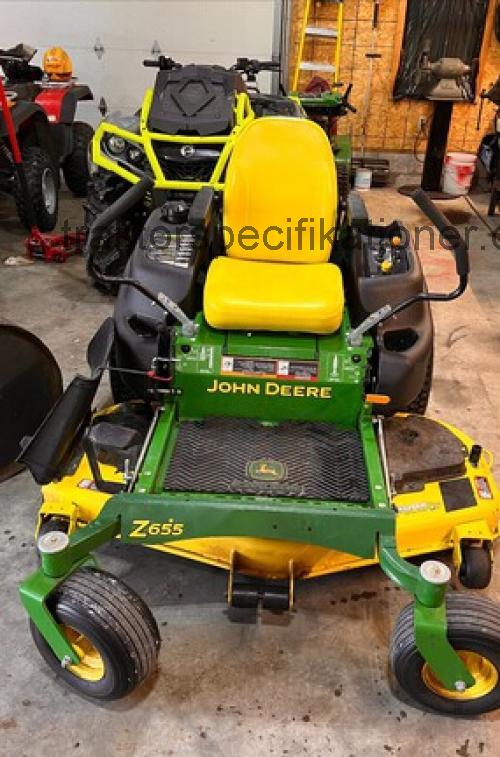 John Deere Z655 recensioner och tekniska specifikationer
