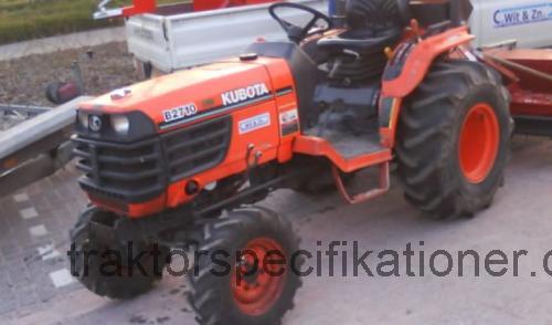 Kubota B2710 tekniska specifikationer 